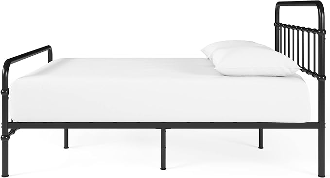 Zinus Florence Metal Platform Bed Frame, Mattress Foundation, No Box Spring Needed, Easy Assembly, Black, Twin