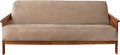 SureFit Home Décor Soft Suede Futon Slipcover, Polyester, Machine Washable, One Piece, Taupe Color