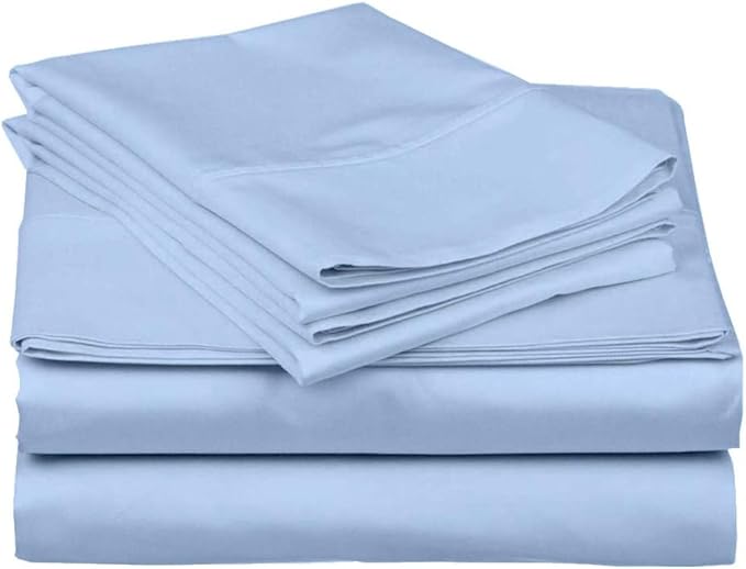 Ready To Rest Super Single Waterbed Sheets, 4 Piece Attached Sheet Set, Fits 15 Inch Deep Mattress, Brushed Microfiber, Ultra Soft and Lightweight (Light Blue)