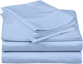 Ready To Rest Super Single Waterbed Sheets, 4 Piece Attached Sheet Set, Fits 18 Inch Deep Mattress, Brushed Microfiber, Ultra Soft and Lightweight (Light Blue)
