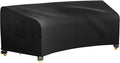 iBirdie Outdoor Sectional Cover for 96" Back 65" Front Curved Shaped Patio Sofa Waterproof Weatherproof 600D Heavy Duty Garden Furniture Cover for Outside Sectional Couch