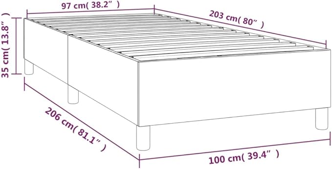 Bed Frame Light Grey Furniture 100% Polyester, Plywood, Engineered Wood
