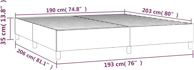 Bed Frame Dark Gray Polyester, Plywood, Engineered Wood King Single Bed Frame