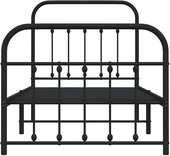 Bed Frame Black Powder-Coated Steel Twin Storage Bed Frame headboard Bedroom Furniture for Living Room