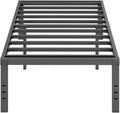 ZIYOO Twin Bed Frames, 18 Inches Platform Bed Frame, 1000lbs Heavy Duty Steel Slat, Non-Slip Design, No Box Spring Needed, Easy Assembly, Quiet Noise Free, Under Bed Storage Space, Black