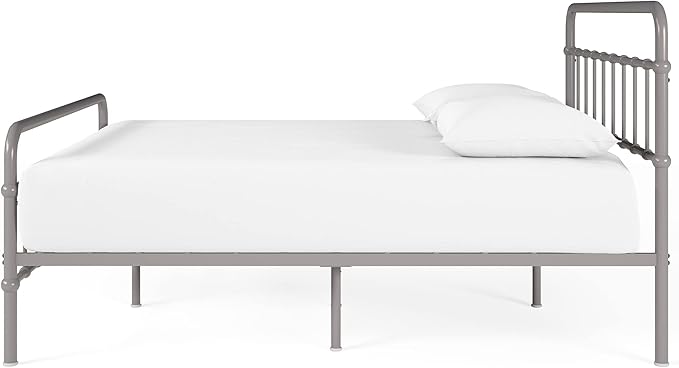 Zinus Florence Metal Platform Bed Frame, Mattress Foundation, No Box Spring Needed, Easy Assembly, Grey, King