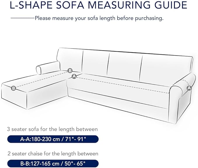 PureFit Super Stretch Sectional Couch Covers - 2 pcs Spandex Non Slip Sofa Covers with Elastic Bottom for L Shape Sectional Sofa Couch, Great for Kids & Pets (3 Seat Sofa + 2 Seat Chaise, Chocolate)