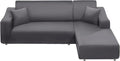 NAISI Sectional Couch Cover L Shape 2 Pieces Sofa Cover Soft Stretch Slipcovers with 2pcs Pillowcases Furniture Protector Couch Covers 3 Seater + 3 Seater(Light Grey)