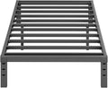 ZIYOO Twin Bed Frames, 12 Inches Platform Bed Frame, 2000lbs Heavy Duty Steel Slat, Non-Slip Design, No Box Spring Needed, Easy Assembly, Quiet Noise Free, Under Bed Storage Space, Black