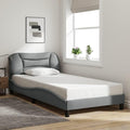 Bed Frame Light Grey Bed Frame Queen Size Double Bed for Hotel Apartment