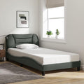 Bed Frame Dark Grey Single Bed Frame for Apartment Hotel