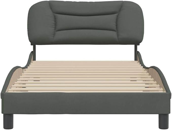 Bed Frame Dark Grey Single Bed Frame for Apartment Hotel