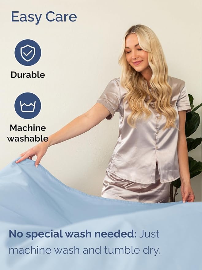 Extra Deep Twin XL Sheet Set - 4 Piece Breathable and Cooling Sheets - Hotel Luxury Bedding for Women, Men, Kids & Teens - Easy Secure Fit - Soft, Wrinkle Free & Comfy - Extra Deep Pockets - Sky Blue