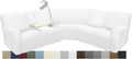 Waterproof Reclining Sectional Couch Covers Washable L Shaped Couch Cover for Sectionals Recliner Sofa Covers Stretch Corner Recliner Slipcovers for Dogs (5 Seater 1 Console Cover, White)