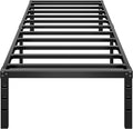HLIPHA Metal Platform Bed Frame 18 Inch Tall,No Box Spring Needed,Twin Size Bed with Heavy Duty Strong Support Slats,Easy to Assemble,Black