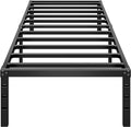 HLIPHA Metal Platform Bed Frame 14 Inch Tall Bed No Box Spring Needed,Twin Size Bed with Sturdy Slat Support,Easy to Assemble,Black