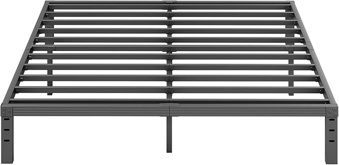 ZIYOO King Bed Frames, 12 Inches Platform Bed Frame, 3500lbs Heavy Duty Steel Slat, Non-Slip Design, No Box Spring Needed, Easy Assembly, Quiet Noise Free, Under Bed Storage Space, Black