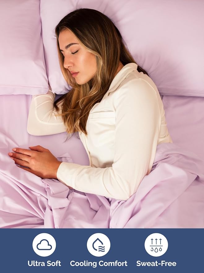 Extra Deep Twin Sheet Set - 4 Piece Breathable and Cooling Sheets - Hotel Luxury Bedding for Women, Men, Kids & Teens - Easy & Secure Fit - Soft, Wrinkle Free & Comfy - Extra Deep Pockets - Light Pink