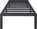 SHLAND Twin Bed Frames 16 Inch Metal Platform Bed Frame No Box Spring Needed, Twin Size Bed with Heavy Duty Strong Slat Support, Easy Assembly, No Noise, Black
