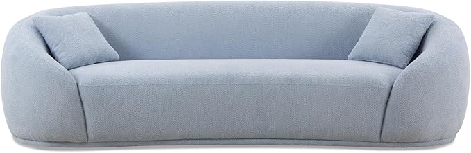 90.94'' Modern Sofa- 3 Seater Sofa, Comfy Sofa Couch with Extra Deep Seats, Upholstered Boucle Couch for Living Room Apartment Lounge (Green)