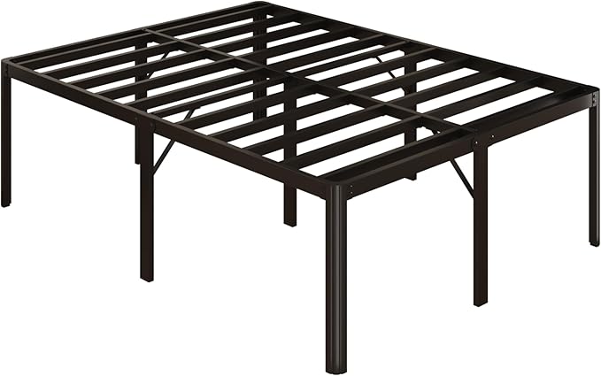 Yicensen 22 Inch High King Bed Frame with Rounded Corner Legs Heavy Duty Metal King Size Platform Bed Frame No Box Spring Needed, Easy Assembly, Noise Free, Black.
