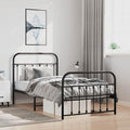 Bed Frame Black Powder-Coated Steel Twin Bed Frame Rectangular Bedroom Furniture headboard for Bedroom