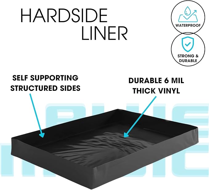 WAVELESS 95%, California King Size, Waterbed Hardside Mattress Bundle, Includes Fill & Drain Kit, 8oz. Water Conditioner and Stand-Up Liner, Heavy Duty Vinyl, 72"W x 84"L x 9"H, Frame NOT Included