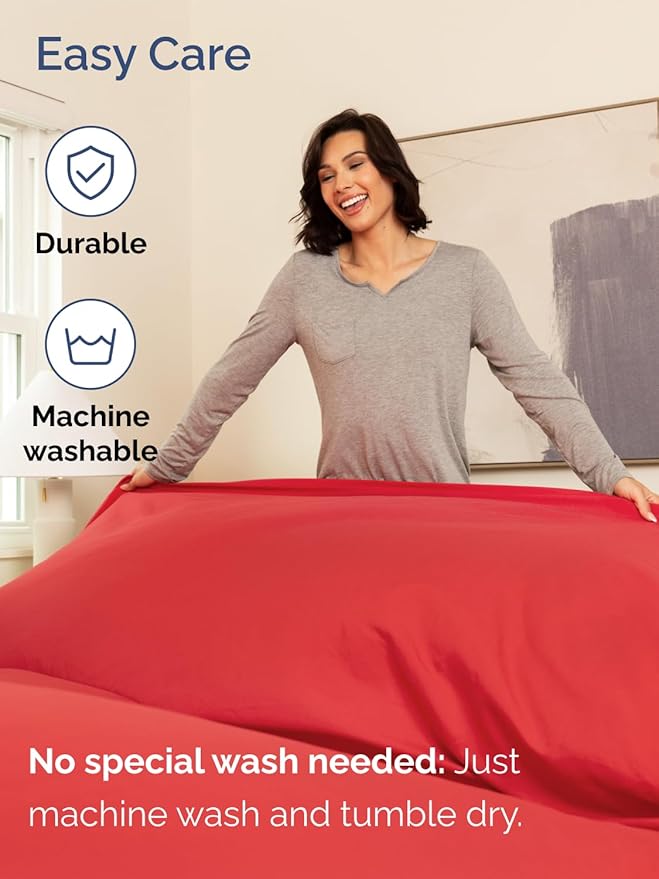 Extra Deep Cal King Sheet Set - 6 Piece Breathable and Cooling Sheets - Hotel Luxury Bedding for Women, Men, Kids & Teens - Easy & Secure Fit - Soft, Wrinkle Free and Comfy - Extra Deep Pockets - Red
