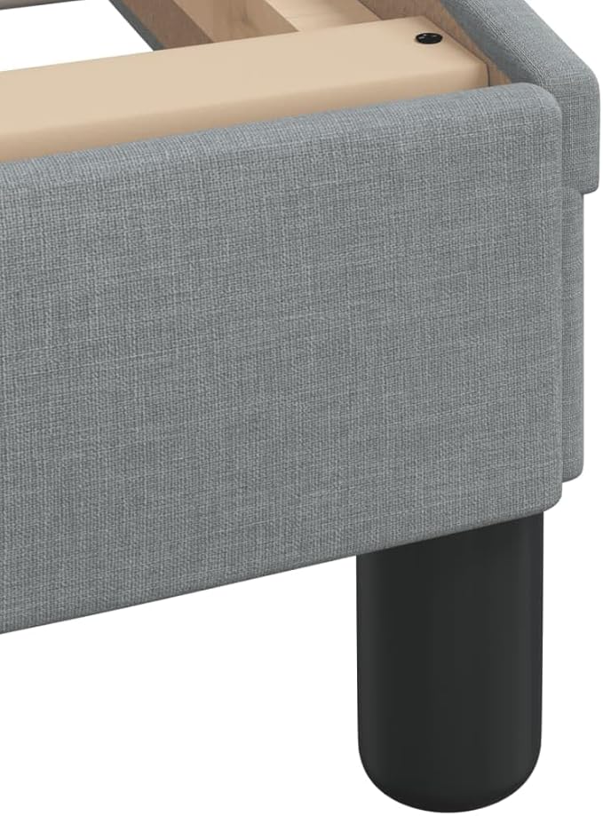 Bed Frame Light Grey Bed Frame Queen Size Double Bed for Hotel Apartment