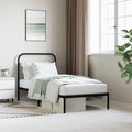 Bed Frame Black Steel Twin Bed Frame Rectangular Industrial Bedroom Furniture headboard for Bedroom
