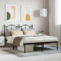 Bed Frame Black Powder-Coated Steel Hotel Bed Frame Bedroom Furniture for Studies 55.1 x 78.7 in