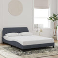 Light Gray Velvet Bed Frame with Storage, Modern Single Size Upholstered Platform for Small Spaces Dark Gray, 55.9 x 81.9 x 29.3 in