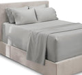 Hearth & Harbor Extra Deep Pocket Sheets - Fits Mattress 18-24 Inches Deep - Extra Deep Pocket Twin Sheets Sets - 4 Piece Twin Size - Silver