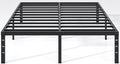 Metal Bed Frame,Full Size Bed Frame with Storage Space,Heavy Duty Sturdy Mattress Foundation,Easy Assembly,No Box Spring Needed, Black,16 Inch,Full
