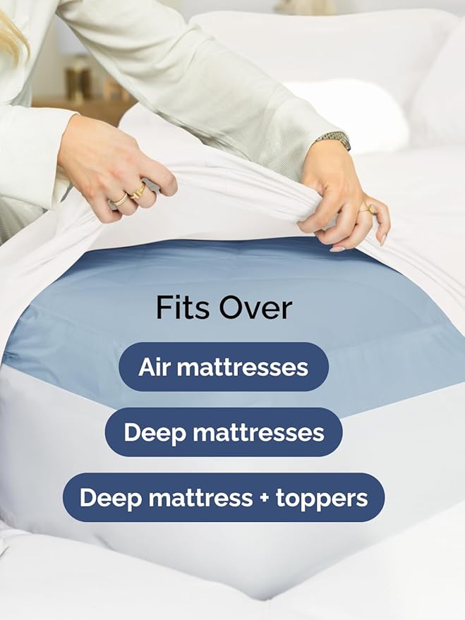 Extra Deep Twin XL Sheet Set - 4 Piece Breathable and Cooling Sheets - Hotel Luxury Bedding for Women, Men, Kids & Teens - Easy Secure Fit - Soft & Wrinkle Free - Extra Deep Pockets - Antique White