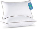 JOLLYVOGUE King Size Pillows Set of 2 for Sleeping, Soft and Supportive Bed Pillows with Down Alternative Filling for Side and Back Sleepers, Hotel Collection