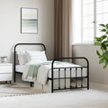 Bed Frame Black Powder-Coated Steel Twin Storage Bed Frame headboard Bedroom Furniture for Living Room