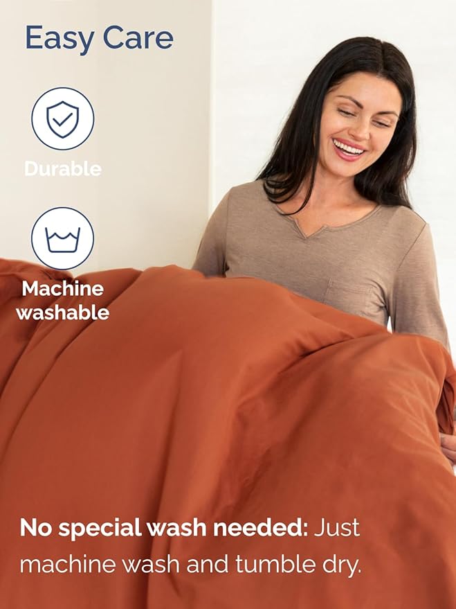 Extra Deep Split King Sheet Set - 7 Piece Breathable and Cooling Sheets - Hotel Luxury Bedding for Women, Men, Kids & Teens - Easy Secure Fit - Soft & Wrinkle Free - Extra Deep Pockets - Terracotta