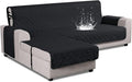 VANSOFY Upgraded Sectional Couch Covers 100% Waterproof L Shaped Sofa Slipcover Reversible Chaise Lounge Cover for Sectional Sofa Furniture Protector Cover for Pets Dog Cat(Small, Black)