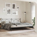 Modern Black Double Metal Bed Frame with Headboard, Sturdy Steel Construction for Two, Easy Assembly and Compact Size 78.0 x 81.5 x 35.6 Inches