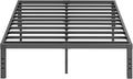 ZIYOO Queen Size Bed Frame, 16 Inches Platform Bed Frame, 3500lbs Heavy Duty Steel Slat, Non-Slip Design, No Box Spring Needed, Easy Assembly, Quiet Noise Free, Under Bed Storage Space, Black