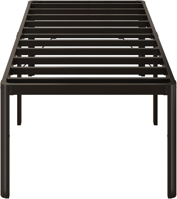 Yicensen 22 Inch High Twin XL Bed Frames with Rounded Corner Legs, Heavy Duty XL Twin Metal Platform Bed Frame No Box Spring Needed, Easy Assembly, Noise Free, Black