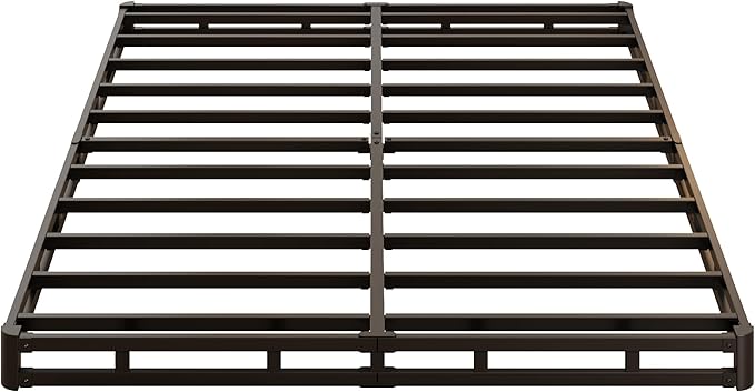 Lutown-Teen 3 Inch Full Size Box Spring Low Profile, Heavy Duty Metal Box Spring Full Bed Base with Fabric Cover, Mattress Foundation, Noise Free, Easy Assembly