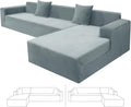 ZNSAYOTX 2026 Soft Velvet Sectional Couch Covers, Luxury Plush Slipcovers with Elastic Bottom for L Shape Sectional Sofa, 2 Pcs Pet Friendly Protector (3 Seat Couch + 3 Seat Chaise, Light Grey)