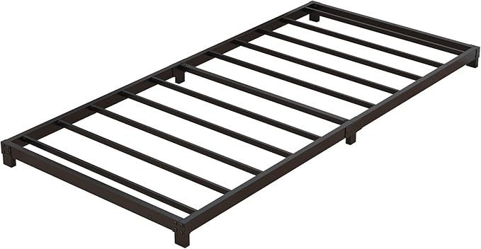 Nailsong 4 Inch Twin XL Bed Frames Low Profile, XL Twin Bed Frame No Box Spring Needed, Heavy Duty Metal, Easy Assembly, Black