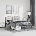 Traditional King Size Metal Bed Frame with Classic Black Powder-Coated Finish, Durable Steel Construction for Stable Support, Fits Standard King Mattress 59.1 x 78.7 Inches,