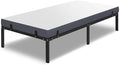 Folding Bed Without Mattress for Adults, 75" x 38" Foldable Bed, Twin Size Metal Bed Frame, Portable Rollaway Bed for Guest Travel, Black