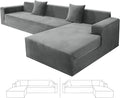 ZNSAYOTX 2026 Soft Velvet Sectional Couch Covers, Luxury Plush Slipcovers with Elastic Bottom for L Shape Sectional Sofa, 2 Pcs Pet Friendly Protector (3 Seat Couch + 3 Seat Chaise, Grey)