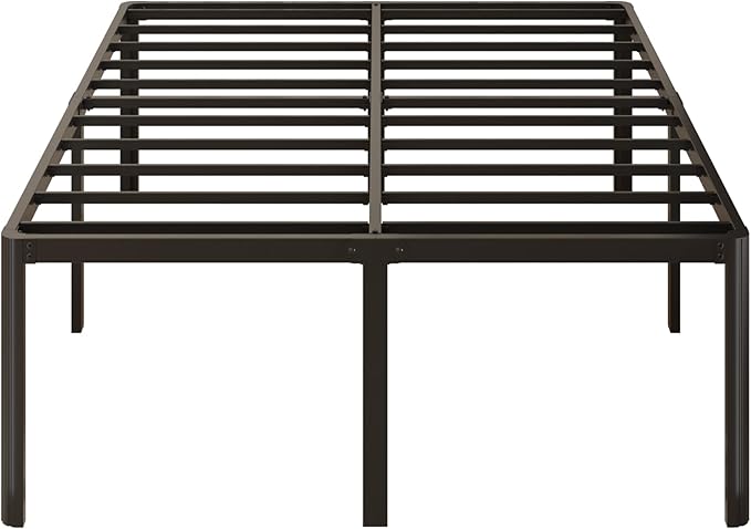 Yicensen 20 Inch King Bed Frame with Rounded Corner Legs No Box Spring Needed King Size Platform Bed Frame, Heavy Duty, Easy Assembly, Noise Free, Black.