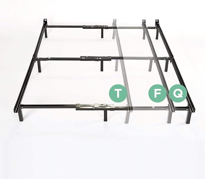ZINUS Compack Metal Adjustable Bed Frame / 7 Inch Support Bed Frame for Box Spring and Mattress Set, Twin/Full/Queen